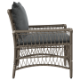Silla de Jardín con Cojines Gris de Ratán Sintético de , Sillas de jardín - Ref: Foro24-42006219, Precio: 122,20 €