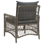 Silla de Jardín con Cojines Gris de Ratán Sintético de , Sillas de jardín - Ref: Foro24-42006219, Precio: 122,20 €