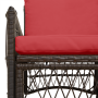 Silla de jardín con cojines marrón 60x70x78 cm de ratán sintético de , Sillas de jardín - Ref: Foro24-42006223, Precio: 122,20 €