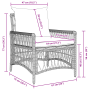 Silla de jardín con cojines marrón 60x70x78 cm de ratán sintético de , Sillas de jardín - Ref: Foro24-42006223, Precio: 122,20 €