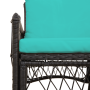 Sillón de jardín con cojines Negro 60x70x78 cm Ratán sintético de , Sillas de jardín - Ref: Foro24-42006225, Precio: 122,20 €