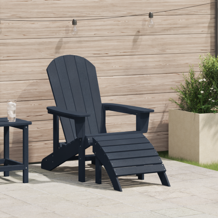 Silla Adirondack de con Reposapiés Azul Marino HDPE | Foro24.es | Tu tienda online para hogar, jardín y más Foro24.es