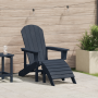 Silla Adirondack de con Reposapiés Azul Marino HDPE | Foro24.es | Tu tienda online para hogar, jardín y más Foro24.es