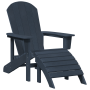 Silla Adirondack de con Reposapiés Azul Marino HDPE | Foro24.es | Tu tienda online para hogar, jardín y más Foro24.es