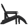 Silla Adirondack con Reposapiés Negro HDPE | Foro24.es | Tu tienda online para hogar, jardín y más Foro24.es