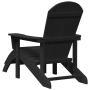 Silla Adirondack con Reposapiés Negro HDPE