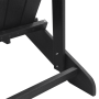 Silla Adirondack con Reposapiés Negro HDPE