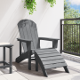 Silla Adirondack con Reposapiés Gris Claro HDPE de , Sillas de jardín - Ref: Foro24-42006632, Precio: 154,26 €, Descuento: %