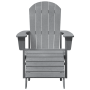 Silla Adirondack con Reposapiés Gris Claro HDPE de , Sillas de jardín - Ref: Foro24-42006632, Precio: 154,26 €, Descuento: %
