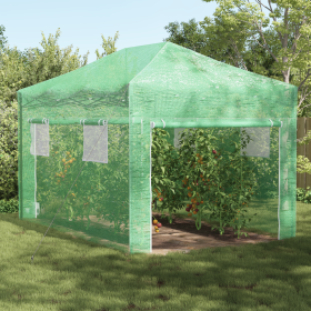 Invernadero para Caminar con Estructura Plegable Verde 430x290x315 cm Acero