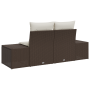 Sofá de jardín de 2 plazas con cojines Marrón Poliratán de , Sofás de exterior - Ref: Foro24-42006793, Precio: 196,12 €