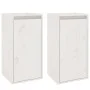 Wandschrank 2 Stk. aus massivem weißem Kiefernholz 30x30x60 cm von vidaXL, Regale und Regale - Ref: Foro24-813488, Preis: 85,...