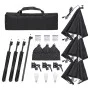Photo studio kit with lighting set and background by vidaXL, Flashes and studio lighting - Ref: Foro24-3094682, Price: 231,59...