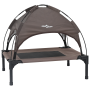 Cama elevada para perros Marrón Metal 76 x 62 x 70.5 cm Plegable de , Camas para perros - Ref: Foro24-42008170, Precio: 35,99 €