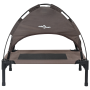 Cama elevada para perros Marrón Metal 76 x 62 x 70.5 cm Plegable de , Camas para perros - Ref: Foro24-42008170, Precio: 35,99 €