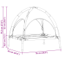 Cama elevada para perros Marrón Metal 76 x 62 x 70.5 cm Plegable de , Camas para perros - Ref: Foro24-42008170, Precio: 35,99 €