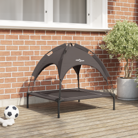 Cama para perro elevada Marrón Poliéster, Metal Mediana
