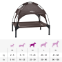 Cama para perro elevada Marrón Poliéster, Metal Mediana | Foro24.es | Tu tienda online para hogar, jardín y más Foro24.es