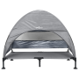 Cama Elevada para Perros con Techo Quita y Pon Gris Claro XL Acero | Foro24.es | Tu tienda online para hogar, jardín y más Foro24.es