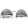 Cama Elevada para Perros con Techo Quita y Pon Gris Claro XL Acero | Foro24.es | Tu tienda online para hogar, jardín y más Foro24.es