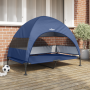 Cama elevada para perros con techo removible azul marino XL acero | Foro24.es | Tu tienda online para hogar, jardín y más Foro24.es
