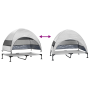 Cama Elevada para Perros con Techo Removible Gris Plateado XL Acero | Foro24.es | Tu tienda online para hogar, jardín y más Foro24.es