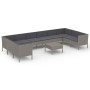 11-piece garden furniture set and gray synthetic rattan cushions by vidaXL, Garden sets - Ref: Foro24-3094634, Price: 923,35 ...