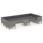 11-piece garden furniture set and gray synthetic rattan cushions by vidaXL, Garden sets - Ref: Foro24-3094634, Price: 908,29 ...