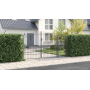 Puerta de jardín con punta de lanza gris 195x400 cm de acero de , Puertas de jardín - Ref: Foro24-42008911, Precio: 342,67 €