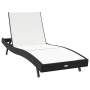 Tumbona Negra de Rattán y Textileno de , Tumbonas - Ref: Foro24-42009978, Precio: 152,28 €, Descuento: %