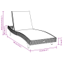 Tumbona Negra de Rattán y Textileno de , Tumbonas - Ref: Foro24-42009978, Precio: 152,28 €, Descuento: %