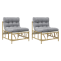 Sillas de Jardín para Relajarse 2 pcs con Cojín 60x80x71 cm