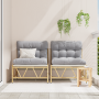 Sillas de Jardín para Relajarse 2 pcs con Cojín 60x80x71 cm