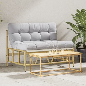 Banco de Jardín con Cojín 110x80x71 cm Acero de , Sillas de jardín - Ref: Foro24-42010311, Precio: 127,47 €