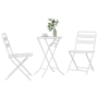 Juego de Bistro Plegable de 3 Piezas Blanco de Acero de , Conjuntos de jardín - Ref: Foro24-42010317, Precio: 172,92 €