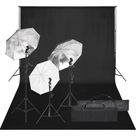 Fotostudio-Set mit Beleuchtung und Hintergrund von vidaXL, Blitze und Studiobeleuchtung - Ref: Foro24-3094708, Preis: 191,95 ...