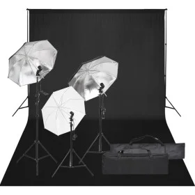 Kit de estudio fotográfico con set de luces y fondo by vidaXL, Flashes and studio lighting - Ref: Foro24-3094708, Price: 191,...