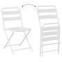 Juego de Bistro Plegable de 3 Piezas Blanco de Acero de , Conjuntos de jardín - Ref: Foro24-42010317, Precio: 172,92 €