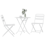 Juego de Bistro Plegable de 3 Piezas Blanco de Acero de , Conjuntos de jardín - Ref: Foro24-42010319, Precio: 175,41 €