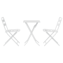 Juego de Bistro Plegable de 3 Piezas Blanco de Acero de , Conjuntos de jardín - Ref: Foro24-42010319, Precio: 175,41 €