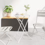 Mesa Plegable de Jardín Blanca Ø50x72 cm Acero | Foro24.es | Tu tienda online para hogar, jardín y más Foro24.es
