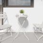 Mesa Plegable de Jardín Blanca Ø50x72 cm Acero | Foro24.es | Tu tienda online para hogar, jardín y más Foro24.es