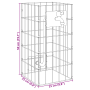 Columna Gabion con Grifo 50x25x25 cm Acero Inoxidable | Foro24.es | Tu tienda online para hogar, jardín y más Foro24.es