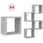 Estantes Flotantes Gris sonoma MDF Mediano Montaje en pared de , Estantes y estanterías - Ref: Foro24-815892, Precio: 40,10 €