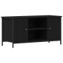 Mueble de TV madera ingeniería y acero roble negro 100x40x50 cm de , Muebles TV - Ref: Foro24-862141, Precio: 81,34 €, Descue...