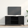 Mueble de TV madera ingeniería y acero roble negro 100x40x50 cm de , Muebles TV - Ref: Foro24-862141, Precio: 81,34 €, Descue...