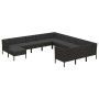 Gartenmöbel-Set 12-teilig und schwarze synthetische Rattankissen von vidaXL, Gartensets - Ref: Foro24-3094525, Preis: 1,00 €,...
