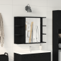 Gabinete de espejo Roble negro Madera maciza de roble Compacto de , Tocadores de baño - Ref: Foro24-862498, Precio: 80,63 €