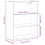 Armario Colgante de Pared Roble Negro 69.5 x 32.5 x 90 cm de , Aparadores - Ref: Foro24-862794, Precio: 71,33 €, Descuento: %