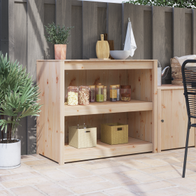 Gabinete de Cocina 106x55x92 cm de Madera Maciza de Pino